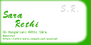 sara rethi business card